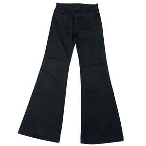 7 For All Mankind Ginger Flare Leg Flared Luxury Jeans Black USA - Size 25